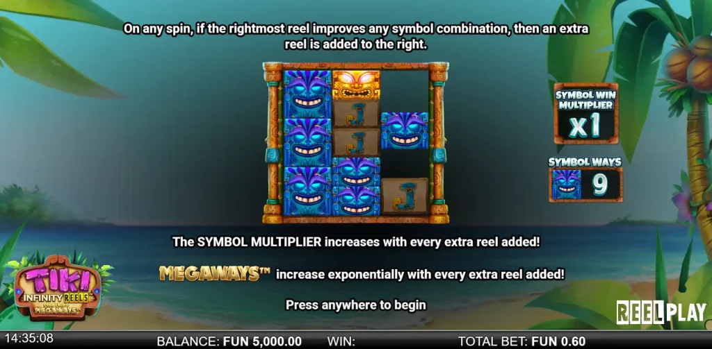 Tiki Infinity Reels Megaways