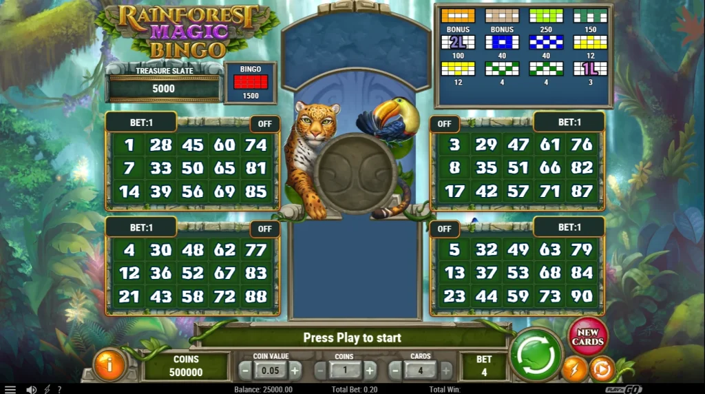 Rainforest Magic Bingo