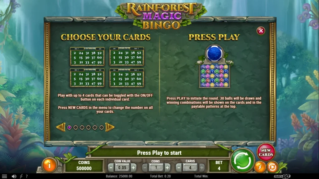 Rainforest Magic Bingo