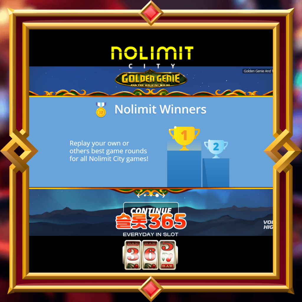 [무료슬롯] “골든 지니” – 노리밋시티(Nolimit City)