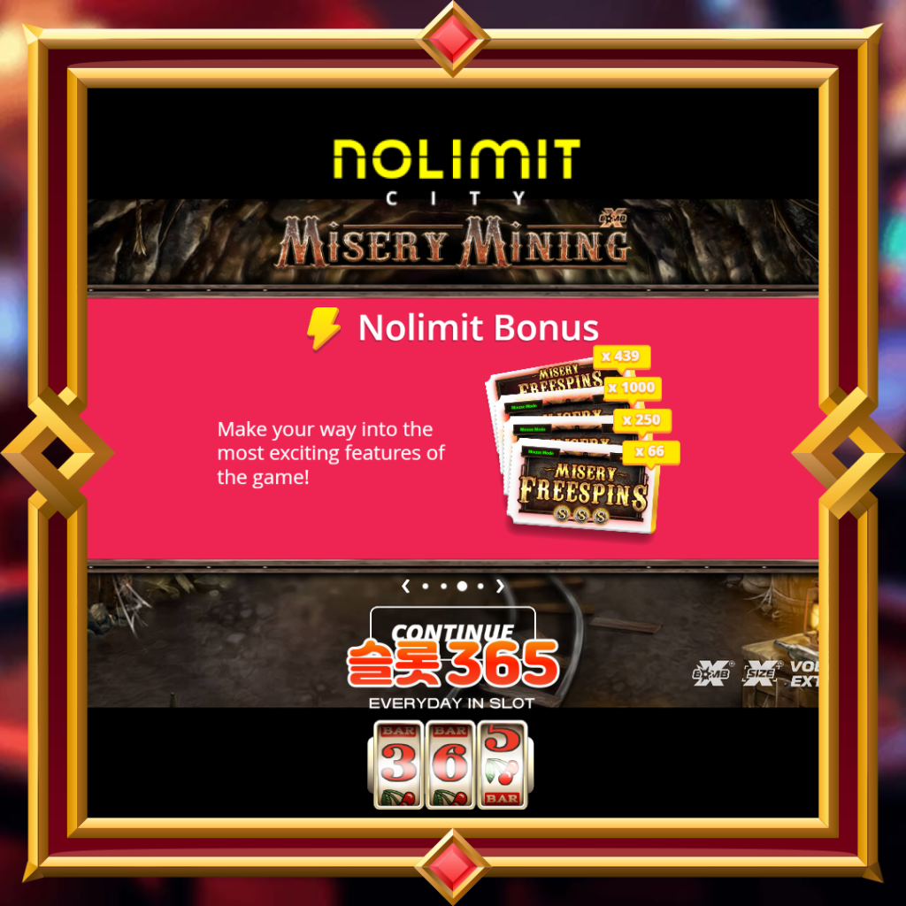 [무료슬롯] “미저리 마이닝” – 노리밋시티(Nolimit City)