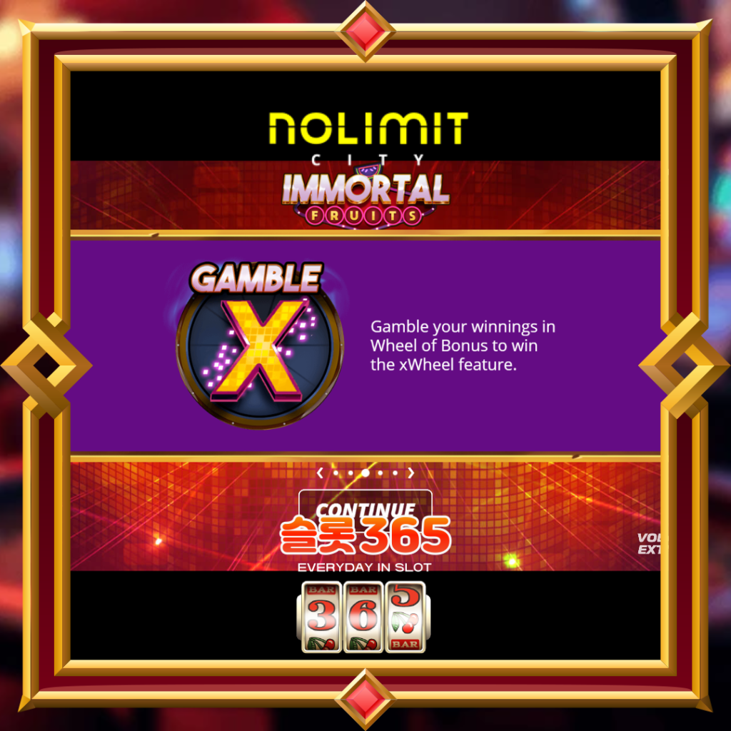 [무료슬롯] “임모탈 후르츠” – 노리밋시티(Nolimit City)